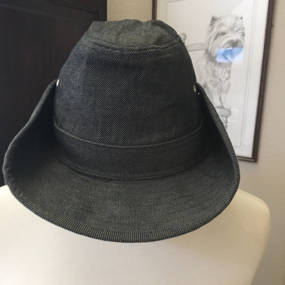 Black RAW DENIM  western hat multi way